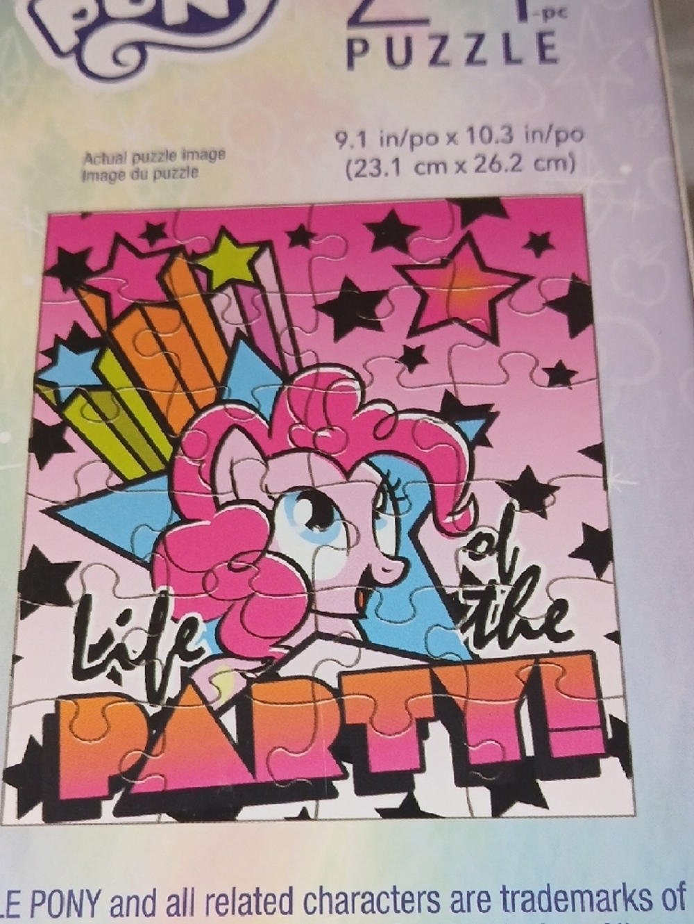 My Little Pony Pink & Blue Rainbow Logo Puzzle - Picture 3 of 4